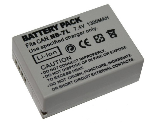 Аккумулятор NB-7L - аналог для фотоаппаратов CANON PowerShot G10, G11, G12, SX30 IS - 1300 ма