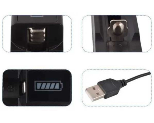 Комплект: 1 шт - акумулятор 18350 PKCELL 900 + зарядний пристрій з USB - JR2020-1