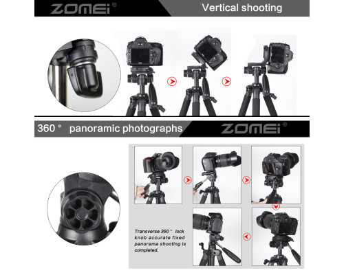 Штатив фірми ZOMEI для фотоапаратів - Q111 + головка