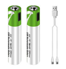 Акумулятори Smartools (мікропальчикові) ААA 750Mah 1.5V із заряджанням Type-C — блістер (2 шт) + кабель Type-C