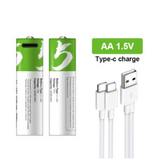 Акумулятори Smartools (пальчикові) АA 2600Mah 1.5V із зарядкою Type-C — блістер (2 шт.) + кабель Type-C