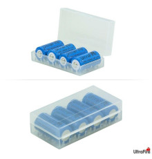 Комплект: 4 шт акумулятора CR123A, CR123, LR123A, 16340 Ultrafire 1200 mAh + пластиковий бокс, кейс