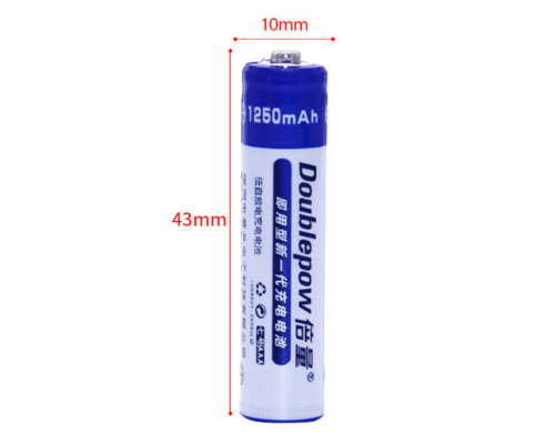 Акумулятори AAA (мікропальчикові — мізинчикові) — Doublepow 1250 mAh (1 шт.)