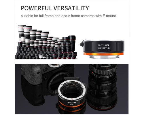 Адаптер (перехідник) автофокусний K&F Concept EF-EOS R для Canon EF, EF-S на байонет Canon EOS RF (EF-EOS RF)
