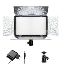 LED — освітлювач, відеосвітло Teyeleec N-520PRO (3200-5600 K) у комплекті з мережевим адаптером — живлення від 220 В