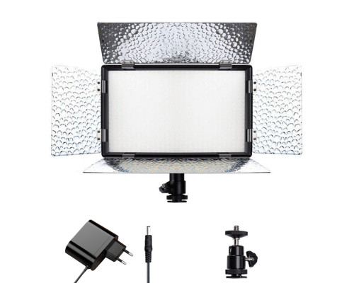 LED — освітлювач, відеосвітло Teyeleec N-520PRO (3200-5600 K) у комплекті з мережевим адаптером — живлення від 220 В