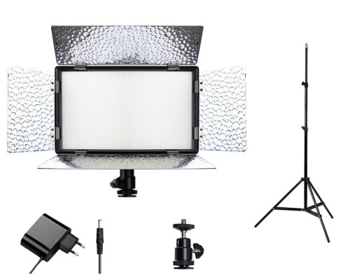 Комплект "MEDIUM M" LED свет Teyeleec N-520PRO (3200-5600K) + сетевой адаптер 220 В + стойка 2.8 м.