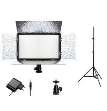 Комплект "MEDIUM S" LED-світло Teyeleec N-520PRO (3200-5600K) + мережевий адаптер 220 В + стійка 2 м.