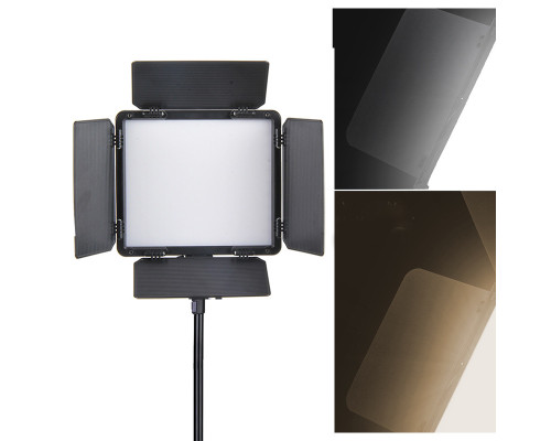 LED — освітлювач, відеосвітло Triopo TTV-480Bi (3200-6500 K) з регулюванням і мережевим адаптером