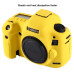 Захисний силіконовий чохол для фотоапаратів Canon EOS 5D Mark III, 5Ds, 5Dr — жовтий