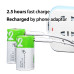 Комплект: 2 шт акумулятор-батарейка тип C (R14) 1,5В — з роз'ємом TYPE-C Smartools 5000 mwh + кабель TYPE-C