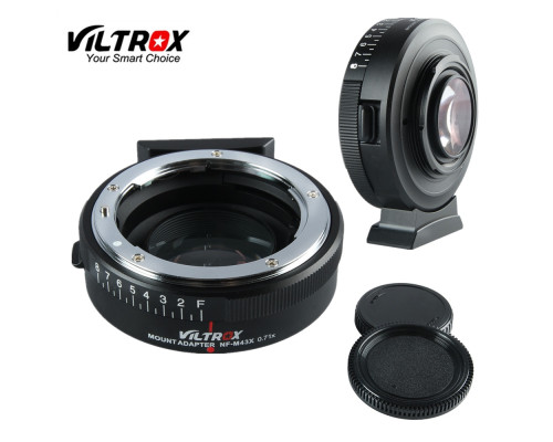 Адаптер Viltrox NF-M43X Speed Booster для Nikon F на байонет Micro 4/3 (Olympus, Panasonic, Blackmagic)
