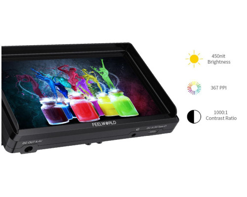 Накамерний монітор, дисплей FeelWorld FW568 V3 (6" дюймів, 3D LUT 4K HDMI)