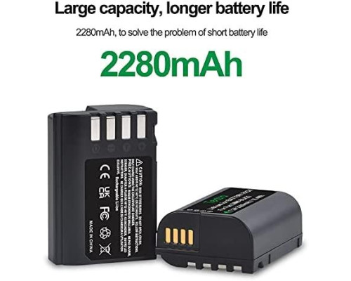 Акумулятор DMW-BLK22 аналог 2280 ma для камер Panasonic Lumix DC-S5, DC-S5 II, DC-S5 IIX, DC-GH5 II, DC-S9, DC-G9 II, DC-GH7