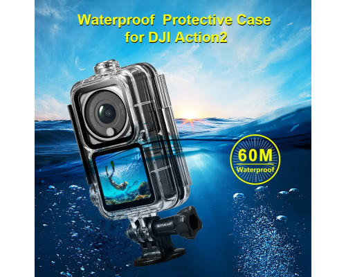 Аквабокс, водонепроникний бокс для екшн камер DJI Action 2 Camera від Puluz (PU577T)