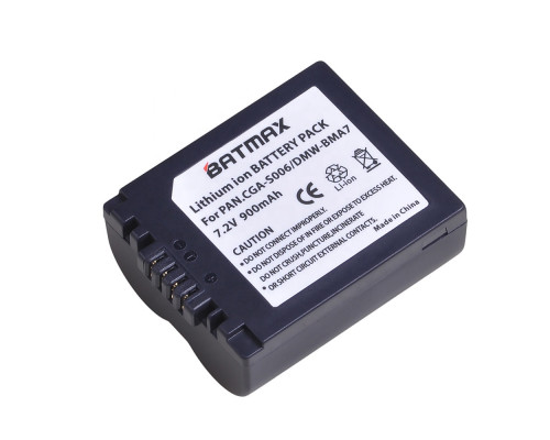 Акумулятор CGR-S006E аналог (замінний з CGA-S006, CGR-S006, DMW-BMA7) для камер Panasonic — 900 ma від Batmax