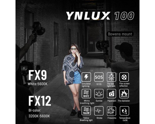 Комплект S: LED свет, осветитель, студийный свет Yongnuo YNLUX100 (3200-5600K) + сетевой адаптер