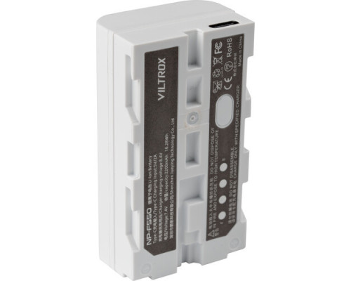Акумулятор Viltrox L-Series NP-F550 з USB-роз'ємом LED світла та іншого (2200 ma) + кабель TYPE-C у комплекті