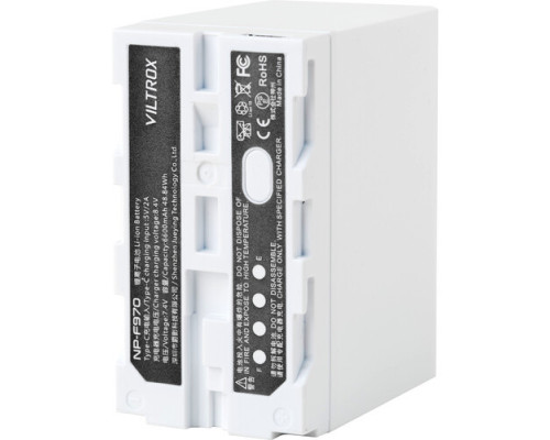Акумулятор Viltrox L-Series NP-F970 з USB роз'ємом LED-світла та іншого (6600 ma) + кабель TYPE-C у комплекті
