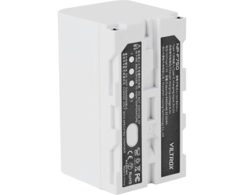Акумулятор Viltrox L-Series NP-F750 з USB роз'ємом LED-світла та іншого (4400 ma) + кабель TYPE-C у комплекті