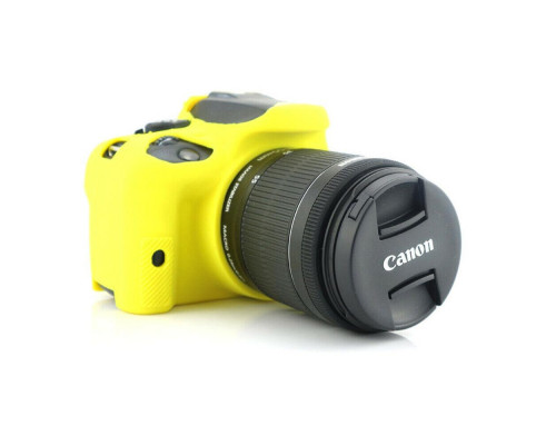 Захисний силіконовий чохол для фотоапаратів Canon EOS 200D, 250D, 200D II — жовтий