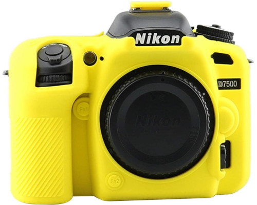 Захисний силіконовий чохол для фотоапаратів Nikon D7500 — жовтий