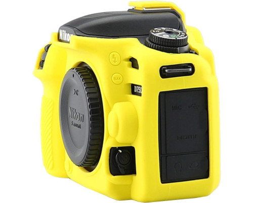 Захисний силіконовий чохол для фотоапаратів Nikon D7500 — жовтий