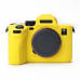 Захисний силіконовий чохол для фотоапаратів SONY A7 IV — жовтий
