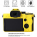 Захисний силіконовий чохол для фотоапаратів SONY A7 IV — жовтий