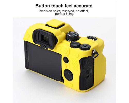 Захисний силіконовий чохол для фотоапаратів SONY A7 IV — жовтий