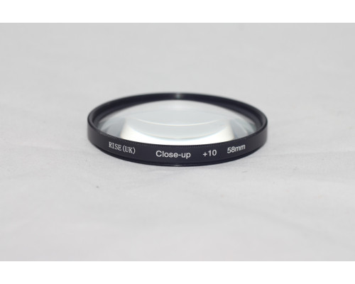 Світлофільтр - макрооб'єктив CLOSE UP +10 58mm RISE (UK)