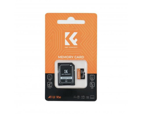 Картка пам'яті K&F Concept Micro SD 64 GB (U3/V30/A1) з адаптером для SD (KF42.0012)