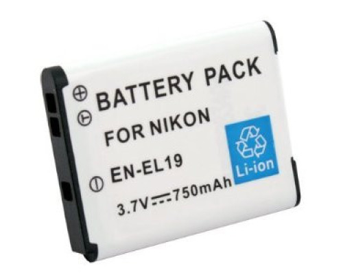 Акумулятор EN-EL19 -аналог на 750 мА для камер NIKON COOLPIX: S2500, S4100, S4150, S4200, S4300, S3100, S3200