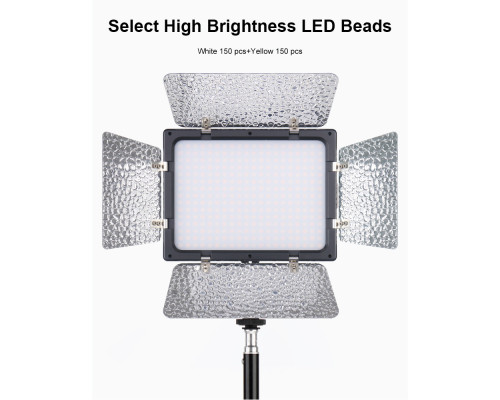 Комплект (набір) "MEDIUM S" — LED-світло Teyeleec WS-300 II (3200-6500 K) + мережевий адаптер + стійка 2 м.