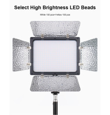 LED — освітлювач, відеосвітло Teyeleec WS-300 II (3200-6500 K) у комплекті з мережевим адаптером — живлення від 220 В