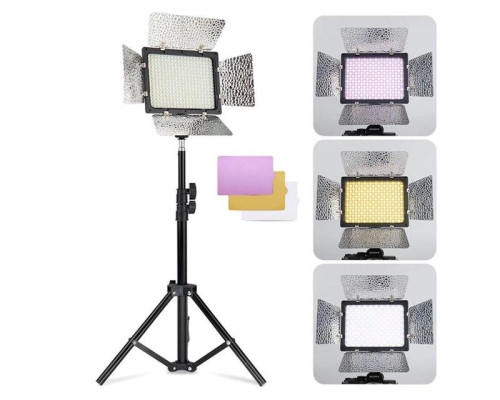 Комплект (набір) "MEDIUM S" — LED-світло Teyeleec WS-300 II (3200-6500 K) + мережевий адаптер + стійка 2 м.