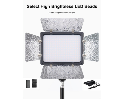 Комплект (набір) "LIGHT L" LED світло Teyeleec WS-300 II (3200-6500 K)+ мережевий адаптер + акумулятор + зарядний