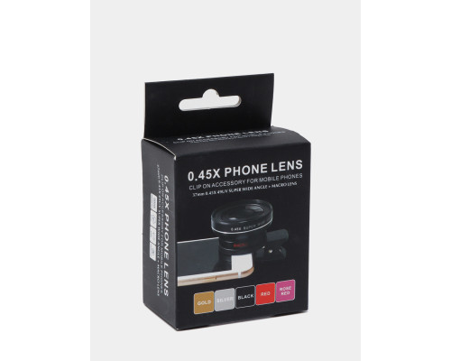 Насадка, объектив, макро линза для телефона 2 в 1 - 0,45X Phone Lens (Широкоугольная + Макро)