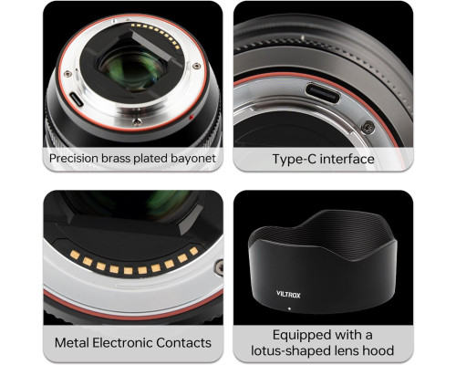 Об'єктив VILTROX AF 75 mm 1.2 Sony E-mount (AF 75/1.2 E) (автофокусний Sony E-mount)