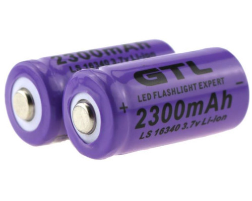 Акумулятор CR123A, CR123, LR123A, 16340 GTL 2300 mAh (ціна за 1 штуку)