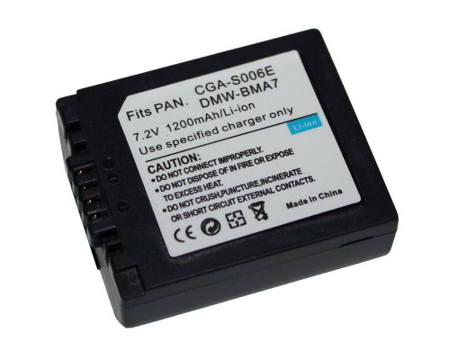 Акумулятор CGR-S006E - аналог (замінюємо з CGA-S006, CGR-S006, DMW-BMA7) для камер Panasonic - 1200 ma