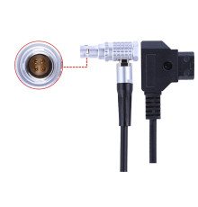 Кабель живлення D-Tap — LEMO 4 pin для CANON C200/C300 MKII (вуглова головка) (код CC08)