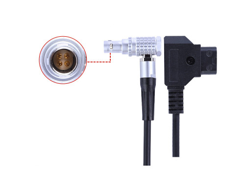Кабель живлення D-Tap — LEMO 4 pin для CANON C200/C300 MKII (вуглова головка) (код CC08)