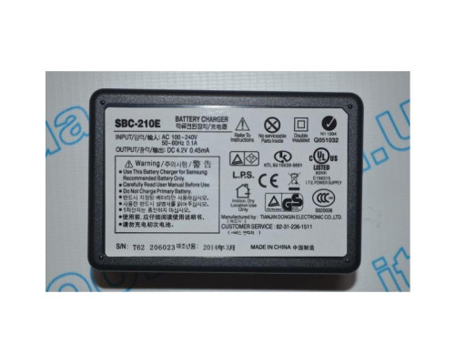 Зарядний пристрій SBC-210E для камер SAMSUNG (акумулятор IA-BP105R IA-BP210E IA-BP210R IA-BP420E)