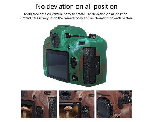 Захисний силіконовий чохол Pixel для фотоапаратів Nikon D500 — чорний (код TBD0603887501A)