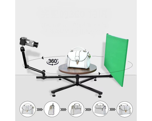 Поворотна платформа стіл, що обертається — Massa з кріпленням і фоном (D=40 cm)