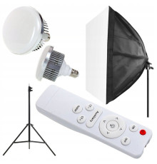 Комплект LED85KIT L (софтбокса 50 x 70 см, стійка посилена 2.8 м, лампа LED 85 ватів, пульт ДК)