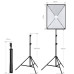 Комплект Puluz PU5070-2 (165W) (2 x софтбокса — 50 x 70 см, 2 x стійки, 2 LED-лампи — 165 ватів, пульт ДК)