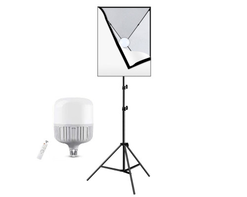 Комплект LED300KIT L (софтбокса 50 x 70 см, стійка посилена 2.8 м, лампа LED 300 ватів, пульт ДК)
