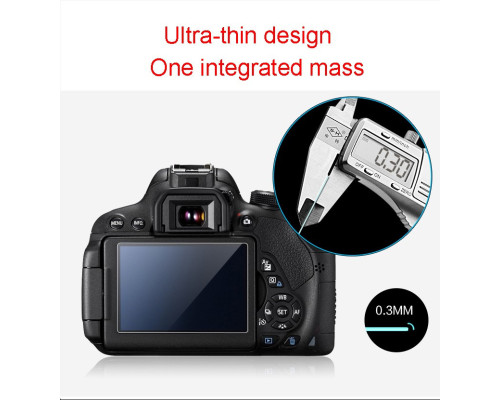Захист основного та допоміжного LCD екрану ZOMEI для Canon 80D - загартоване скло